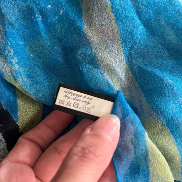 Brochier Pablo Picasso Bust of a Woman with a Striped Silk Square Scarf 50x15 - Picture 3 of 9